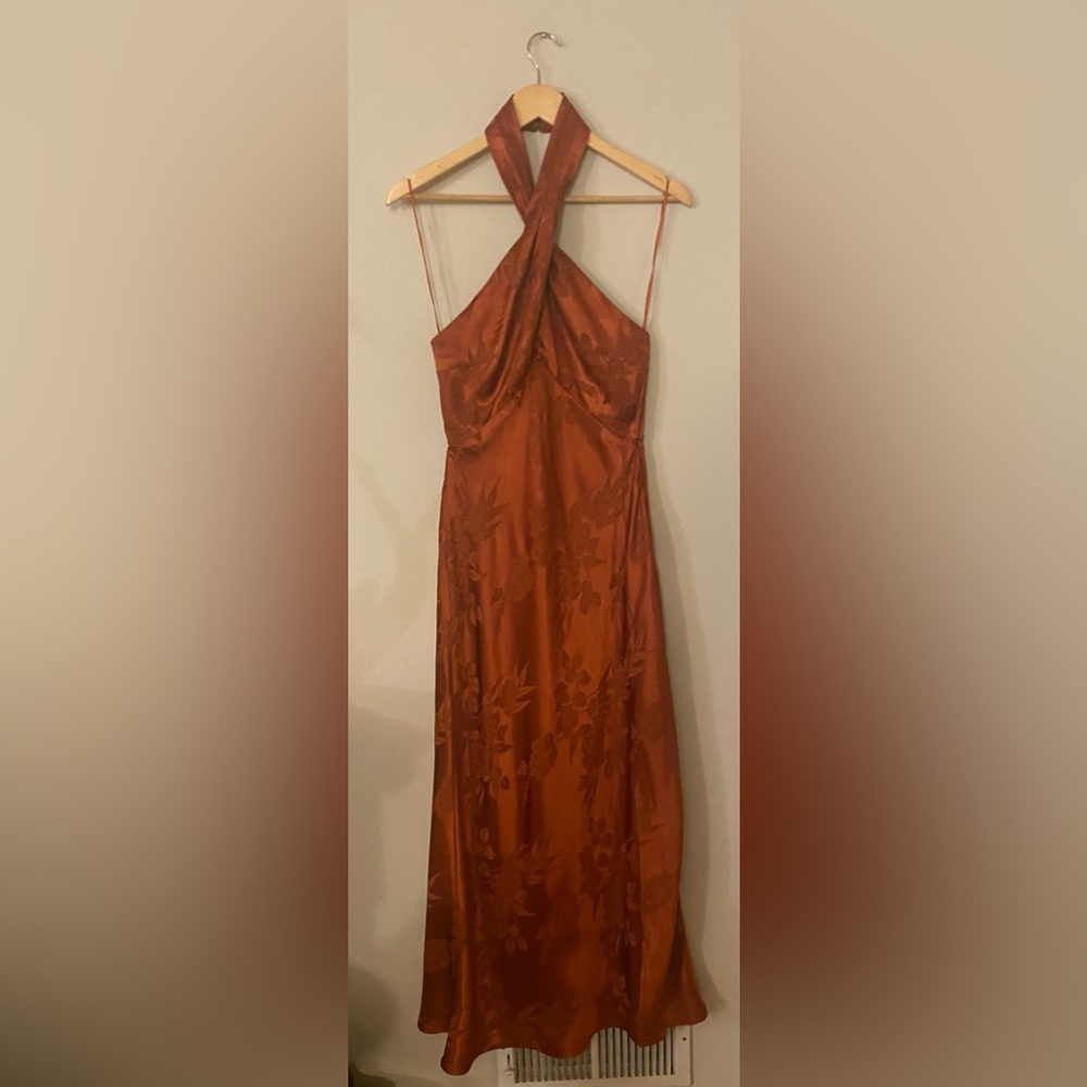 NWOT ASTR Marissa Dress Rust size M pristine condition - Picture 5 of 13